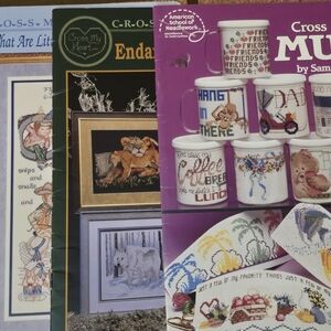 3 Vintage Cross Stitch Books